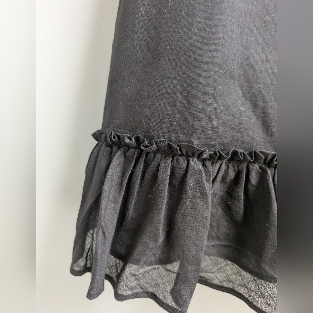 EUC....J. Crew Linen/Cotton  Lined Ruffled Hem Midi Skirt Size 6 - Picture 5 of 7